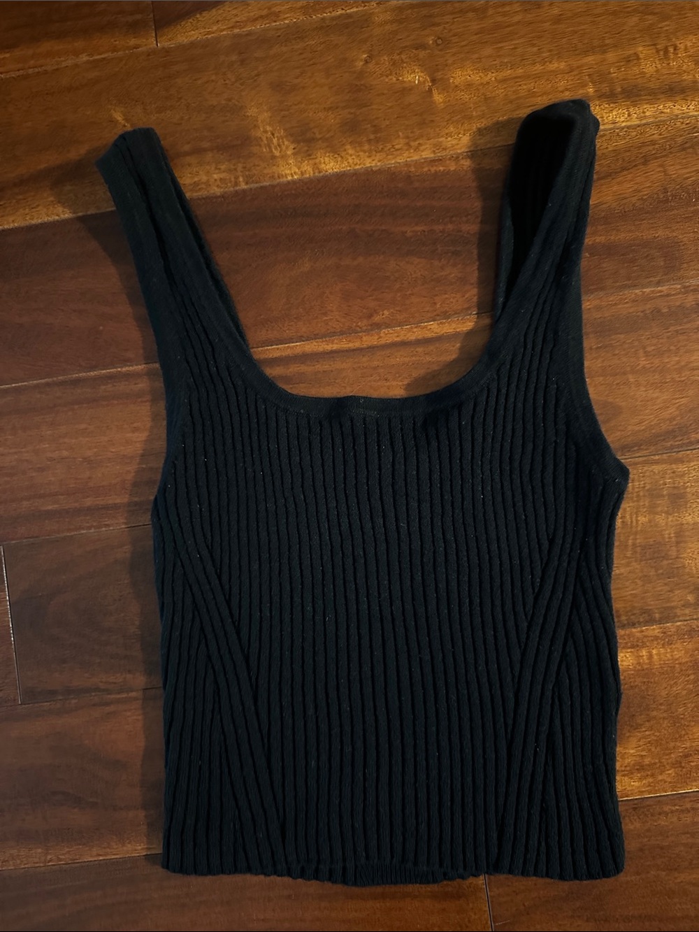 Everlane Black Ribbed Tank Top - Women